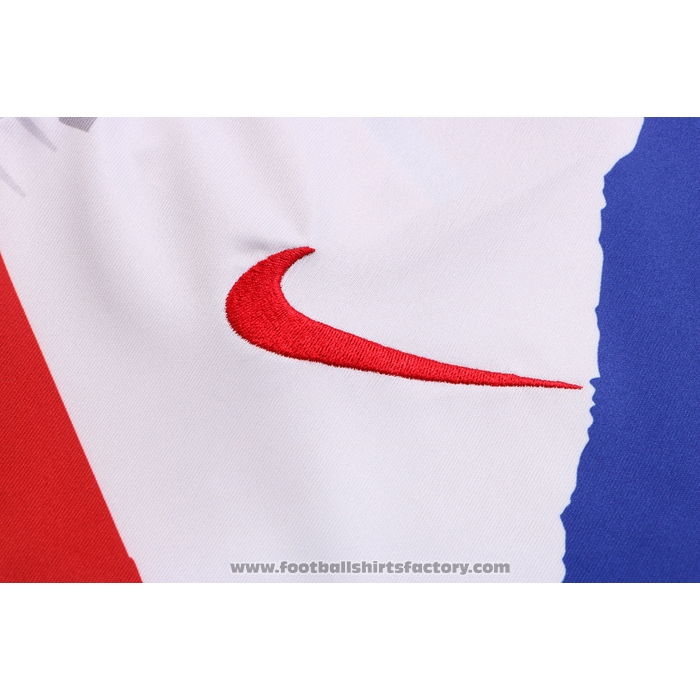 Tracksuit France Short Sleeve 2022-2023 White Red Blue - Shorts
